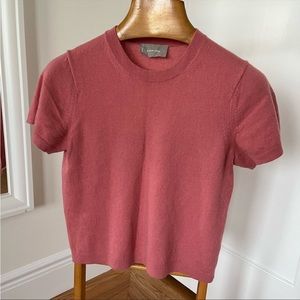 EVERLANE The Cashmere Tee in Rose Pink Size Large